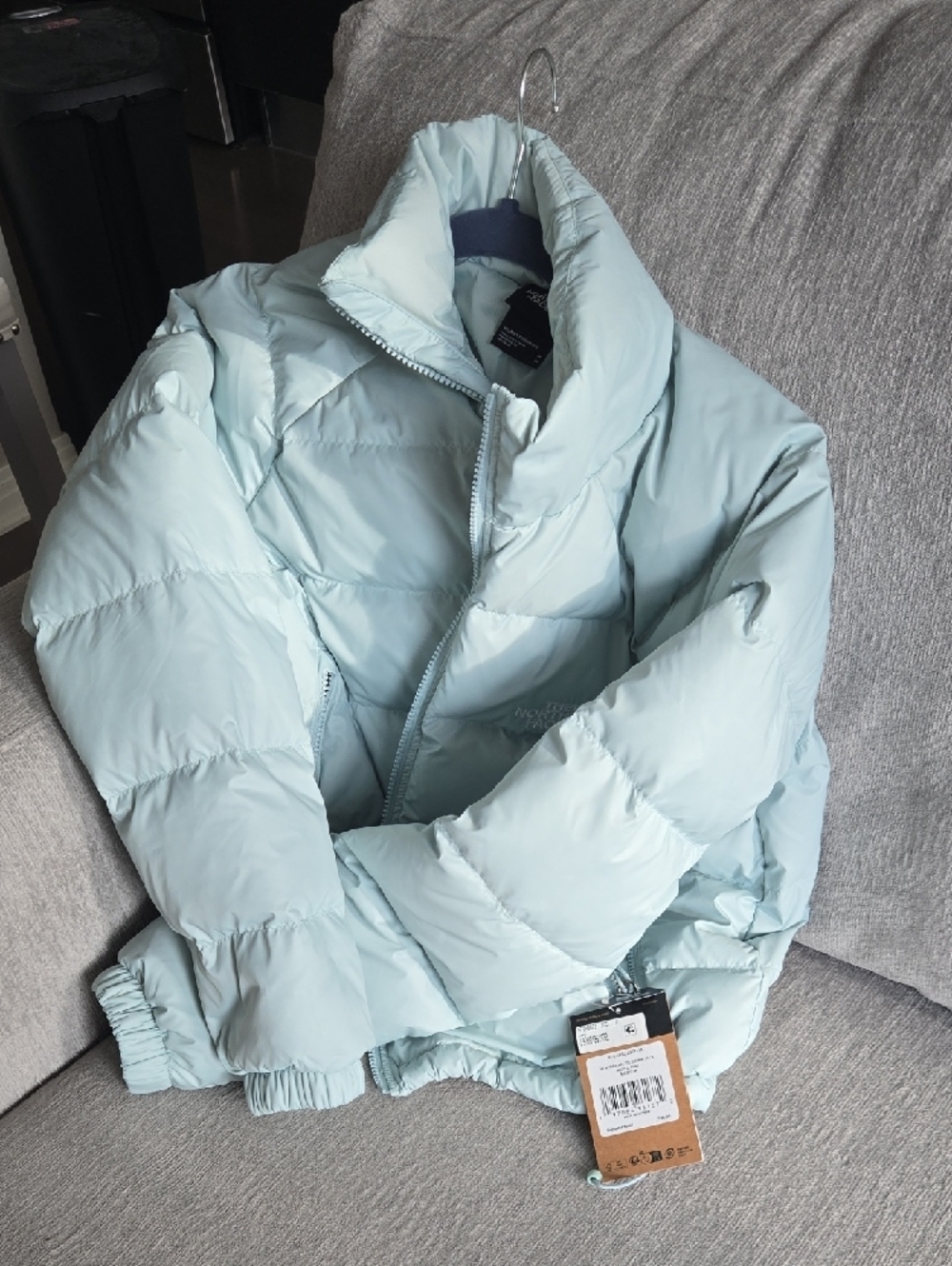 The North Face Women's Mint Blue Puffy Insulated Hydrenalite Jacket - Picture 4 of 5